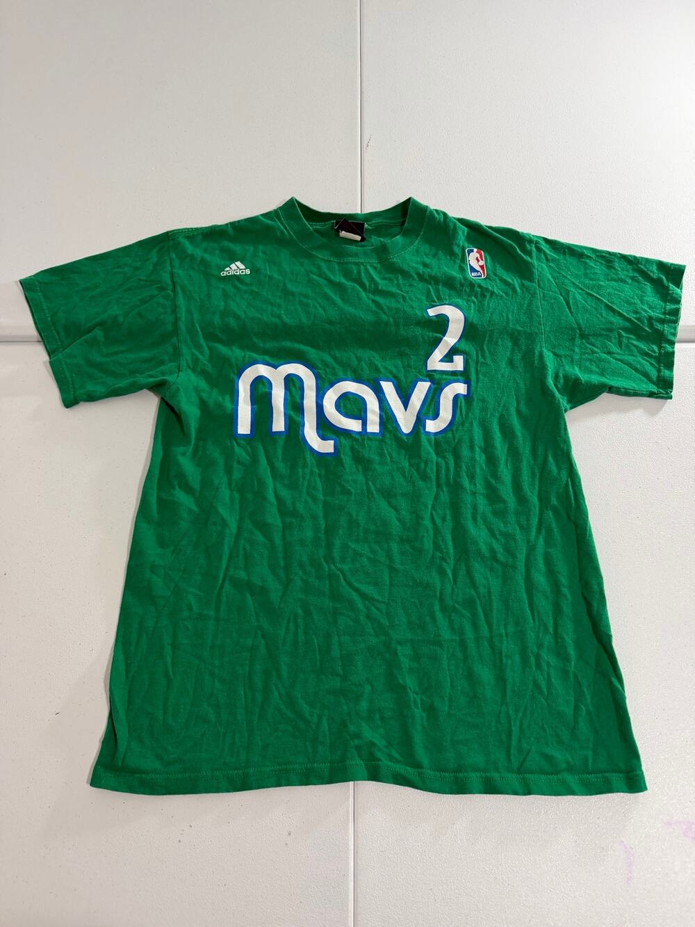 Adidas Dallas Mavericks Jason Kidd #2 Green NBA T-Shirt Sz M Retro